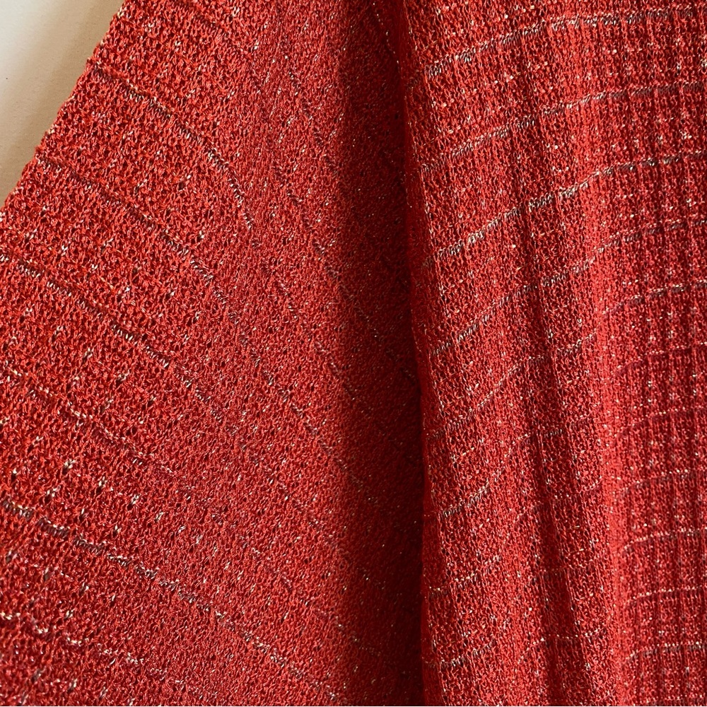 ZARA Red Orange Knit Shift Mini Dress - Picture 3 of 8